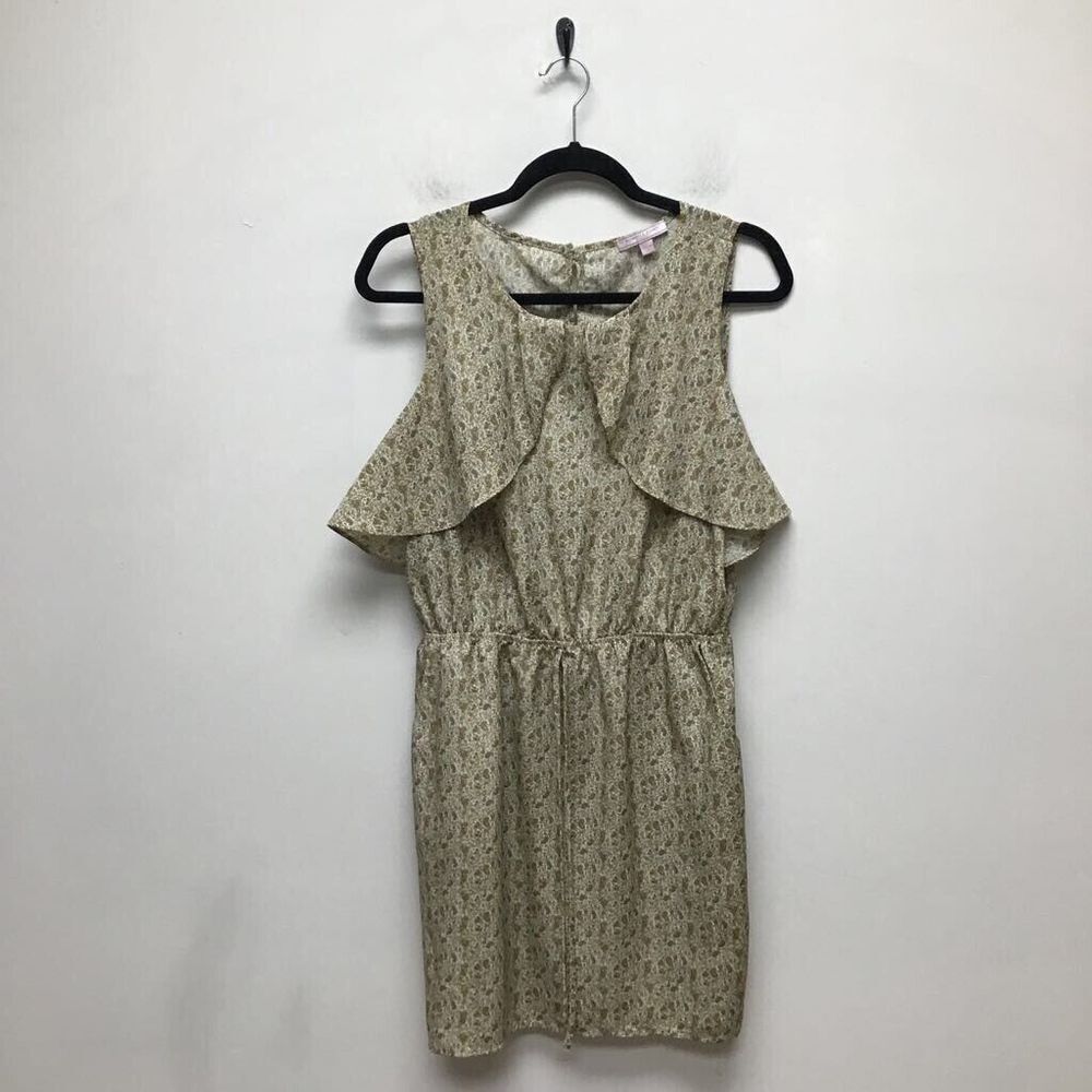 Romeo & Juliet Couture Womens Dress Brown Blue Paisley Floral Sleeveless USA L